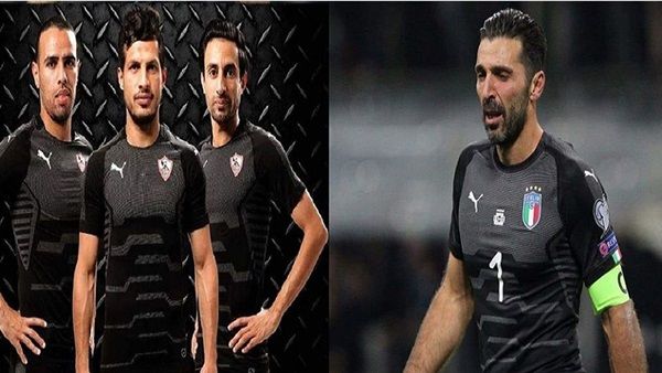 رياضة | قميص الزمالك الثالث "نسخة طبق الأصل" من قميص "بوفون" مع منتخب إيطاليا