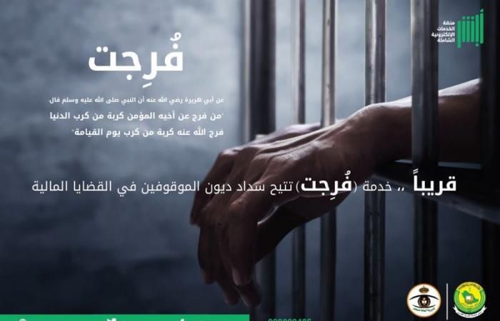 منصة أبشر تعلن: إطلاق خدمة تتيح سداد ديون المعسرين الموقوفين قريباً