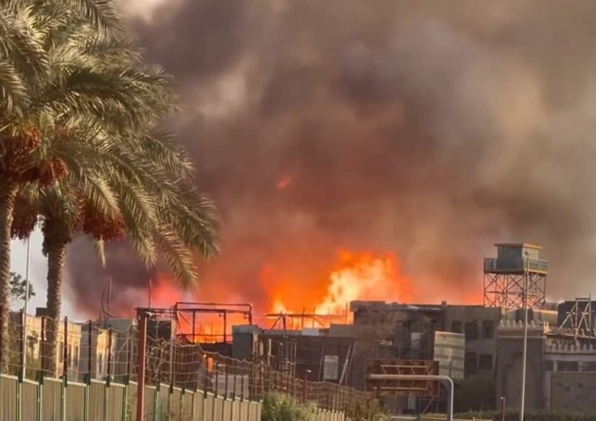 دمر موقع تصوير.. حريق ضخم داخل مدينة الإنتاج الإعلامي في مصر