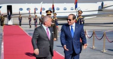 الرئيس السيسى وعاهل الأردن يؤكدان أهمية بدء عملية سياسية فى سوريا