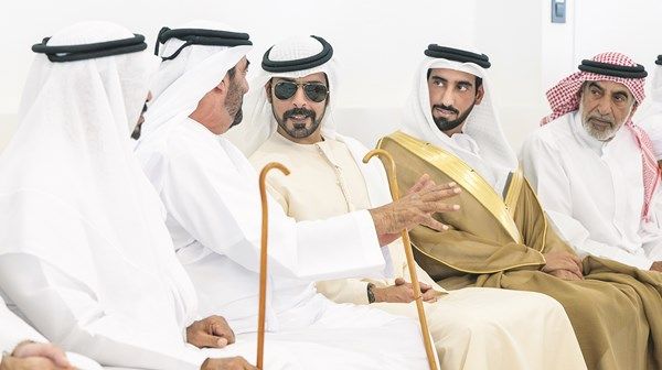 خليفة بن طحنون يحضر حفل استقبال بمناسبة زفاف محمد سيف الكلباني