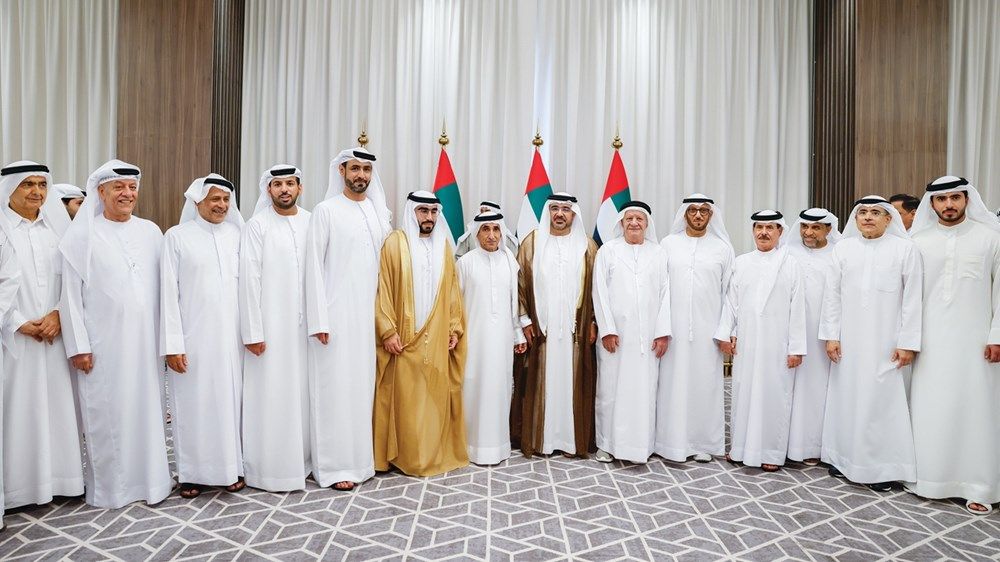أحمد بن محمد وأحمد بن سعيد ومنصور بن محمد والشيوخ يحضرون أفراح السويدي والجناحي