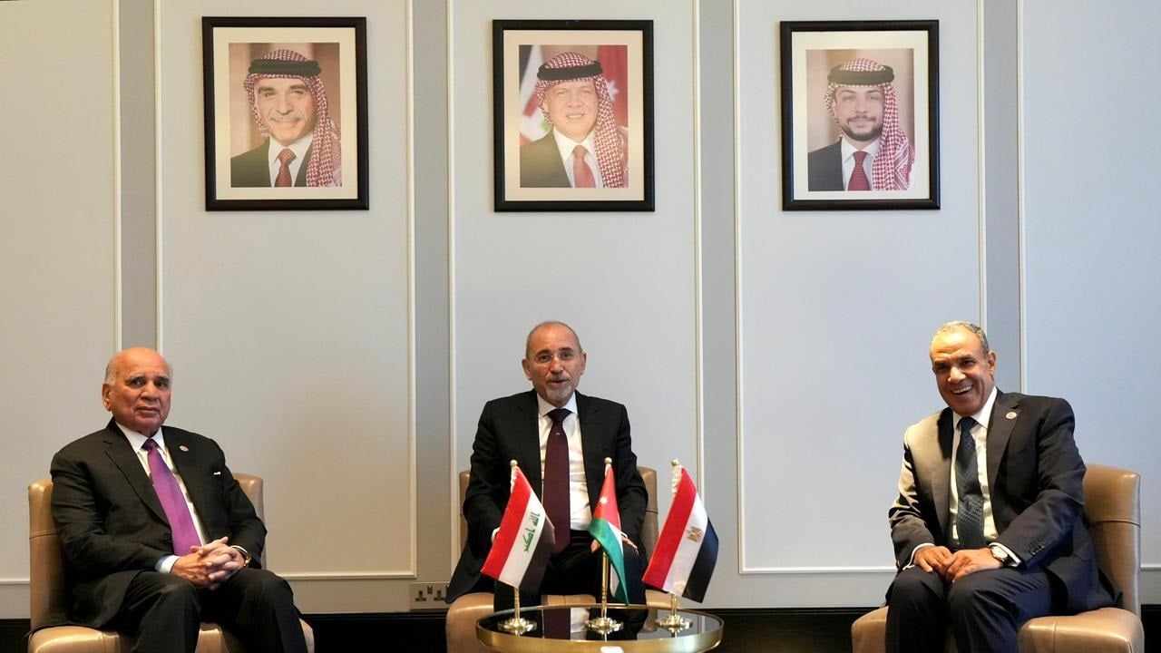 العراق والأردن ومصر يؤكدون المضي بتنفيذ مخرجات "التعاون الثلاثي"