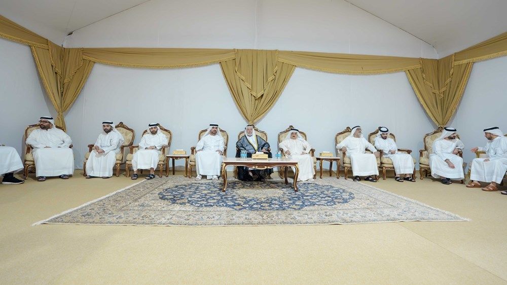 حاكما الشارقة وأم القيوين يقدمان واجب العزاء في وفاة الشيخ محمد بن سالم بن سلطان القاسمي