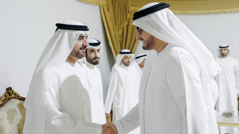عبدالله بن سالم القاسمي يتقبل التعازي في وفاة محمد بن سالم بن سلطان القاسمي