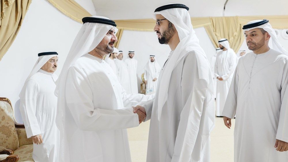عبدالله بن سالم القاسمي يتقبل التعازي في وفاة محمد بن سالم بن سلطان القاسمي