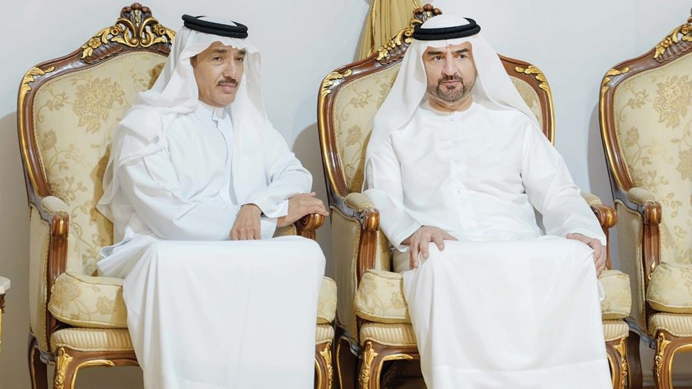 عبدالله بن سالم القاسمي يتقبل التعازي في وفاة محمد بن سالم بن سلطان القاسمي