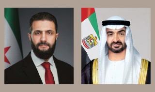 رئيس الدولة يتلقى اتصالاً هاتفياً من الرئيس السوري